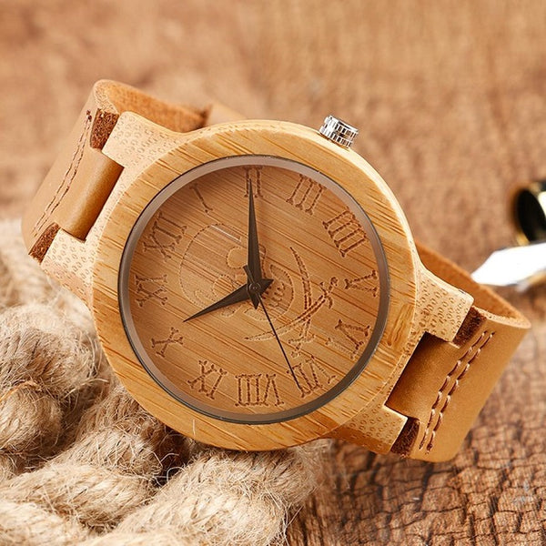 Montre en Bois Pirate Mixte