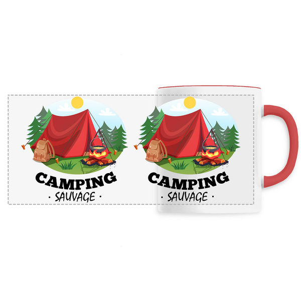 Tasse Camping Sauvage Rouge