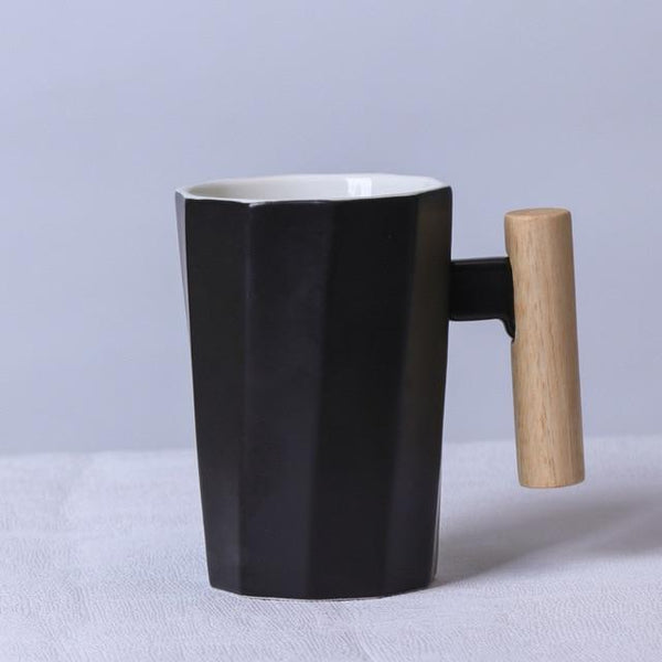 Tasse à Café en Bois Noire